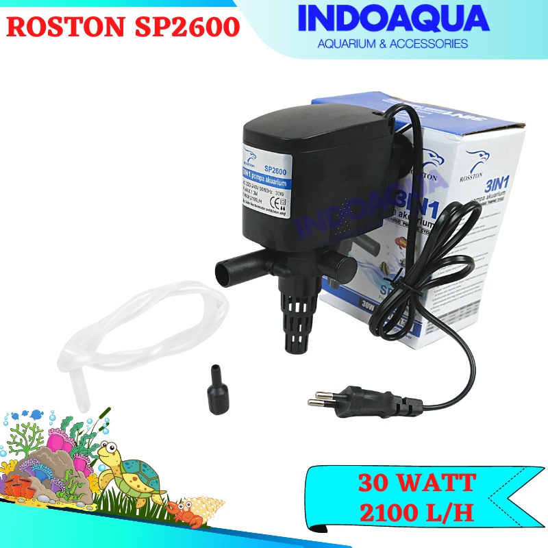 Pompa Aquarium Murah Roston SP 2600 | Pompa Celup Akuarium SP 2600 Kapasitas 2100 L/H | Pompa Air Ko