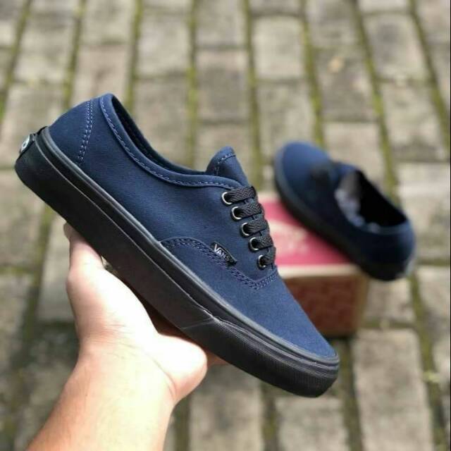 vans authentic dress blue black sole