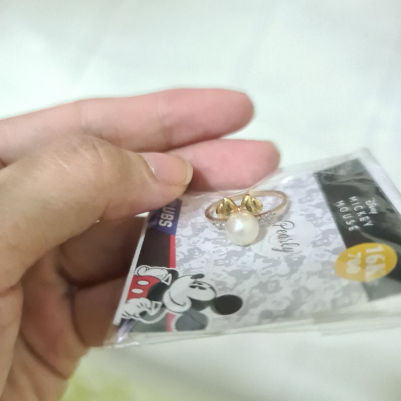 Cincin pearly mickey minnie mouse UBS kadar 700 16K