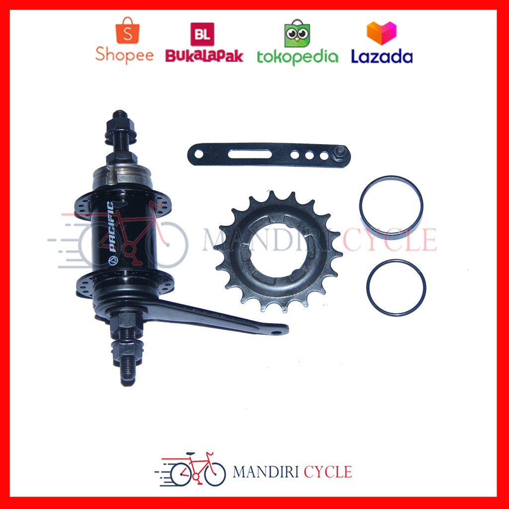 HUB REM TORPEDO 36H hitam PACIFIC hub torpedo Sepeda BMX FIXIE