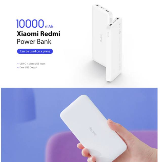 Redmi Powerbank 10000mAh Dual Output Dual Input