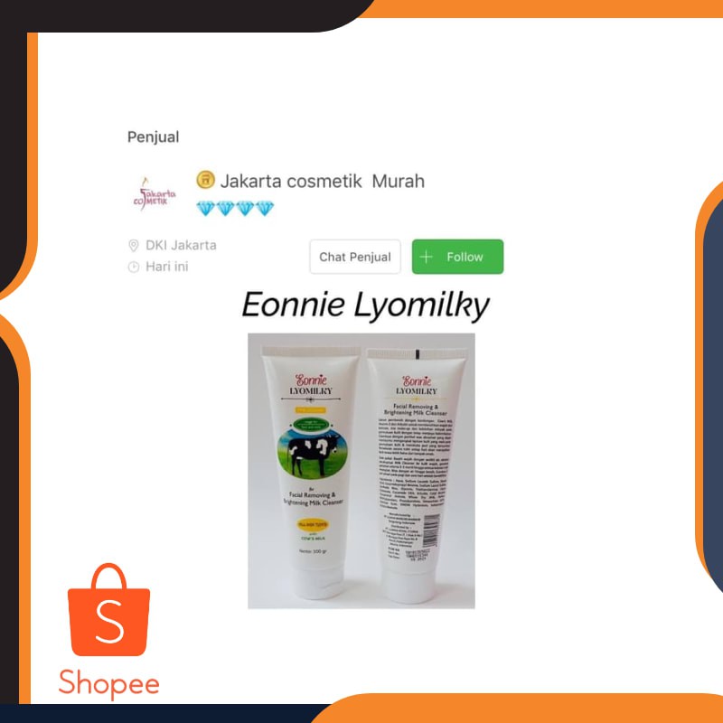 TERBARU Eonnie LYOMILKY Whitening Milk Cleanser BPOM / SABUN LYOLAN BPOM