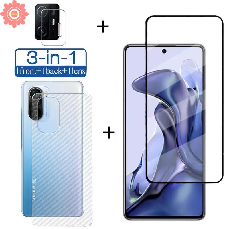 3-in-1 Tempered Glass Pelindung Layar Realme C35 C31 C25s C21Y C25 C12 C21 C11 2021 C15 9i 8 9Pro 7i 6i C17 C25 C11 C20 C25 C3 C20 C11