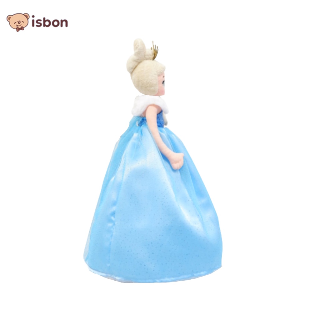 Boneka princess lisa biru mainan anak perempuan istana boneka plush elsa kartun karakter cewek dan hadiah untuk anak