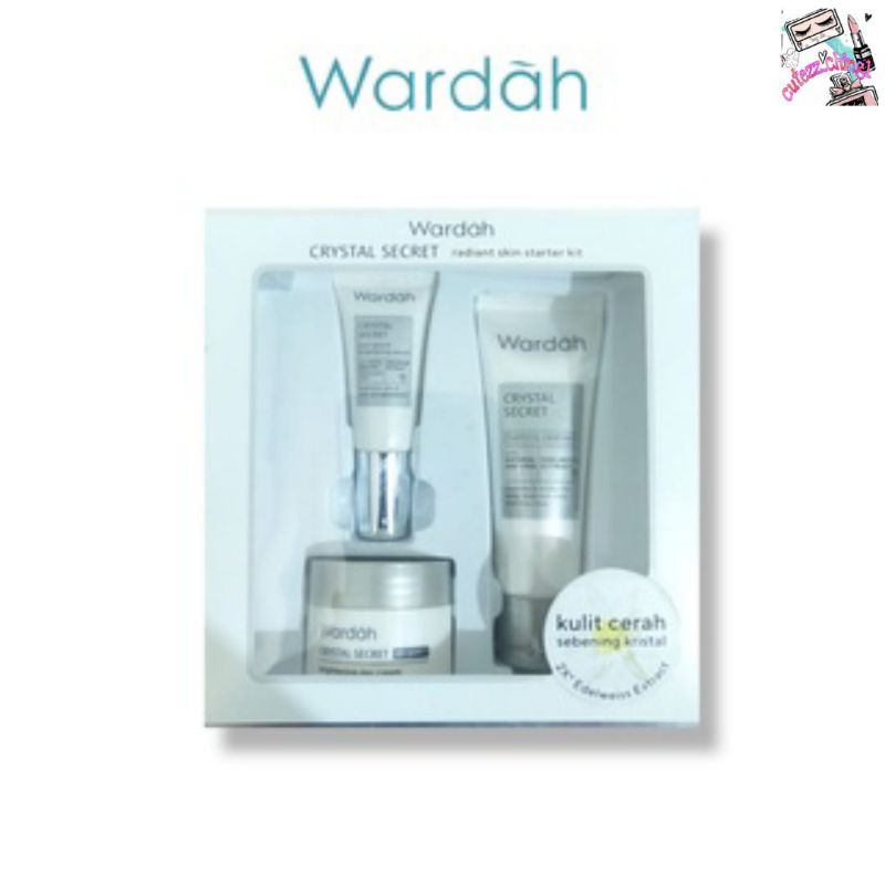 ☃Cutezz_Ching1☃Wardah Crystal Secret Radiant Skin Starter Kit - Ukuran Mini/Travel Size