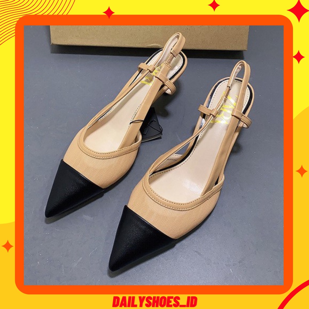 sandal   sendal wanita import heels 4cm kualitas premium zr 186 murah dan kekinian cocok untuk  pest