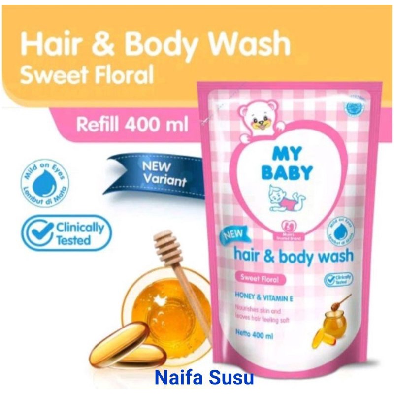 My Baby Hair &amp; Body Wash Sweet Floral Refiil [400 ml]