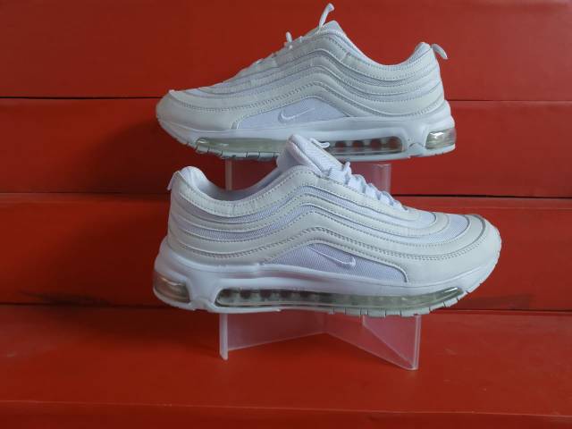 NIKE AIR MAX 97 PREMIUM IMPORT - SEPATU PUTIH POLOS - SEPATU KERJA ALL WHITE - SEPATU OLAH RAGA NEW