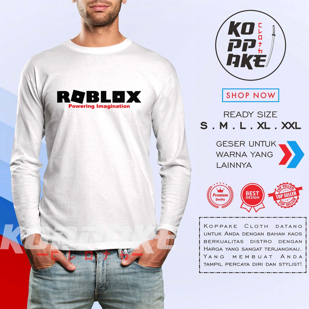 Kaos Roblox Logo Lengan Panjang Baju Game