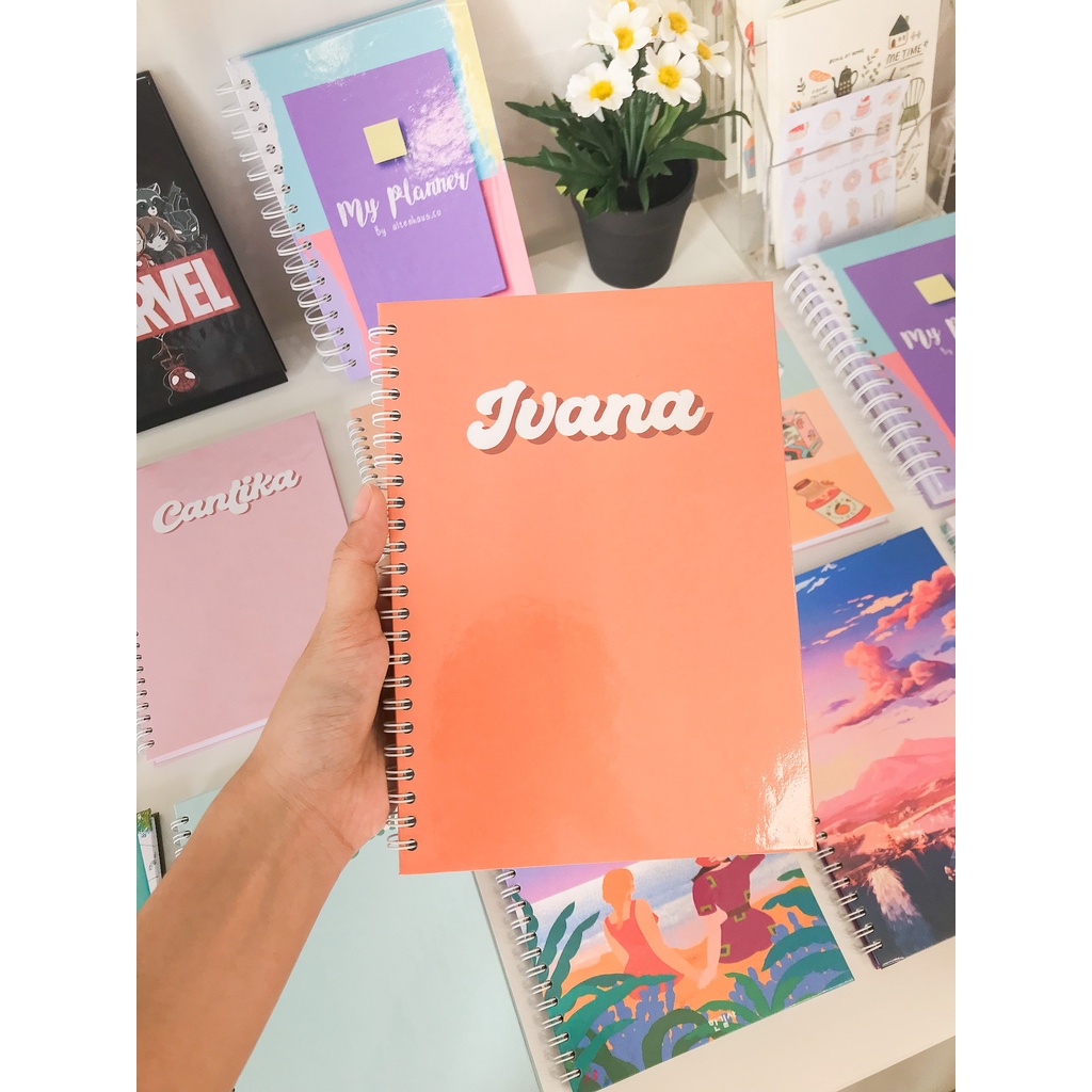 

CUSTOM BOOK PLANNER A5 HARD DAN SOFT COVER SOUVENIR SEMINAR TYPE 9