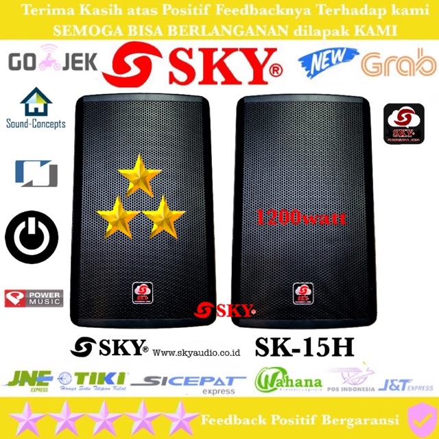 Speaker MANGGUNG Power Active SkyAudio SK15-H Professional 15 Inch ORIGINAL OUTDOOR