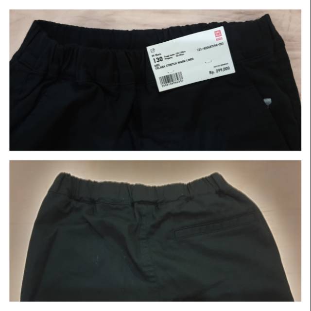 Uniqlo Kids Warm Lined Heattech Long Pants Size 130 Black