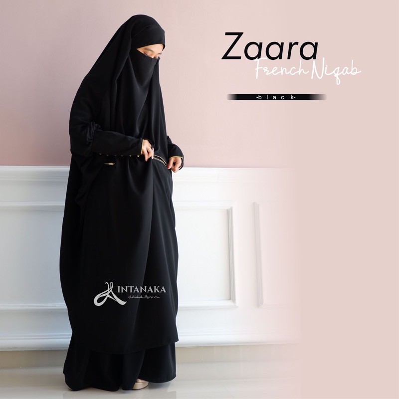 Zaara French Niqab |gamis syari Gamis syari murah konveksi produsen polos jumbo jubah umroh haji