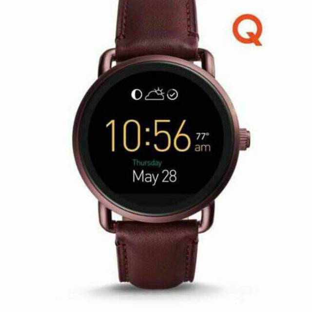 smartwatch fossil q wander gen 2 FTW2113 wine leather ori