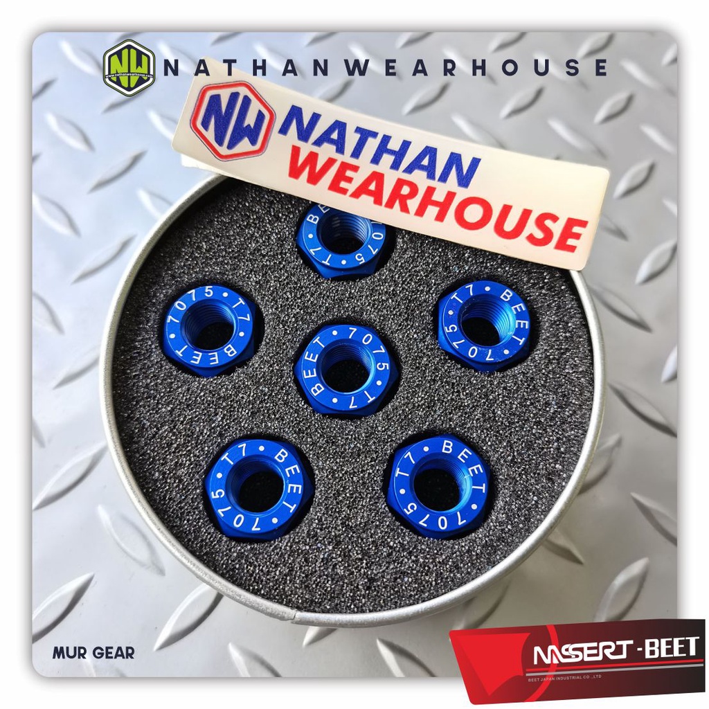 Mur Baut Gear Gir Nut Sprocket T7 M10x1.25 CBR 250RR MT25 R25 Ninja 250 fi 2018 Nassert Beet