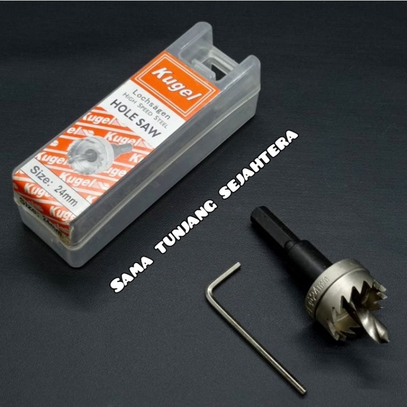 KUGEL HOLE SAW BESI HSS 24 MM - MATA BOR BESI HSS 24 MM KUGEL