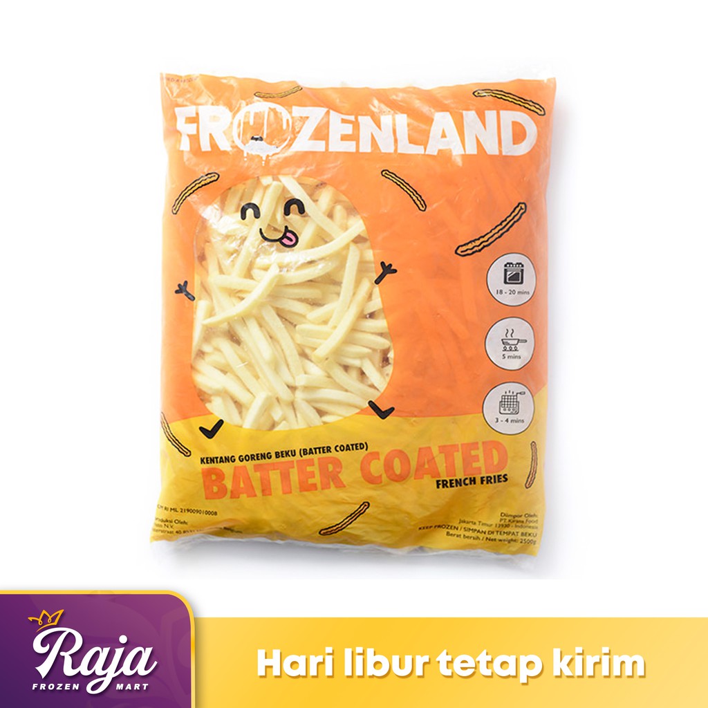 

Kentang Goreng Frozen Land Batter Coated 1kg / Kentang Beku / fries / Shoestring / Frozen Food