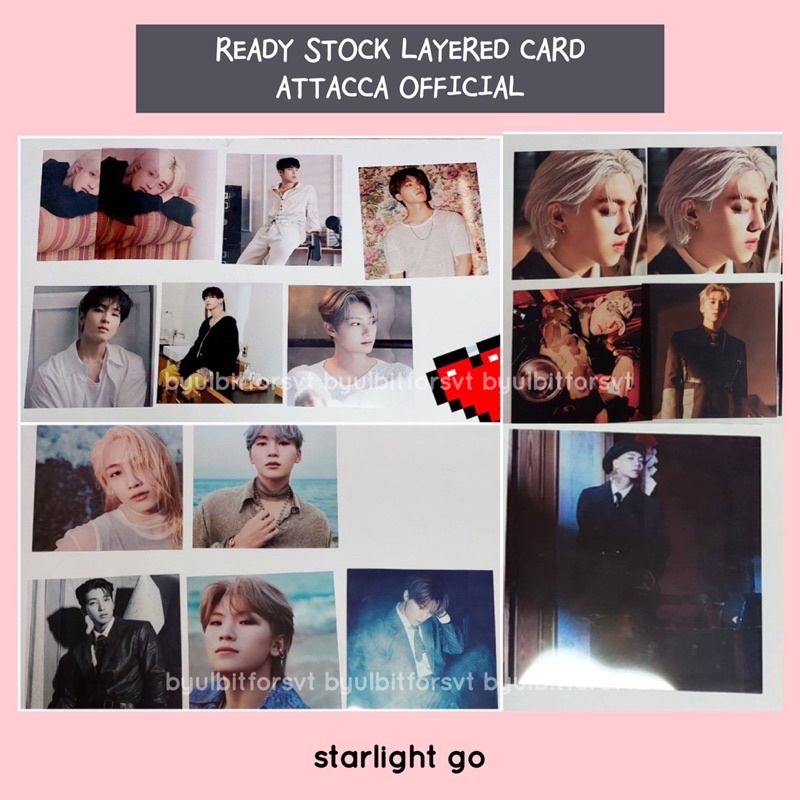 [ READY STOCK ] SEVENTEEN LAYERED CARD ATTACCA SCOUPS JEONGHAN WOOZI DK SEUNGKWAN VERNON DINO