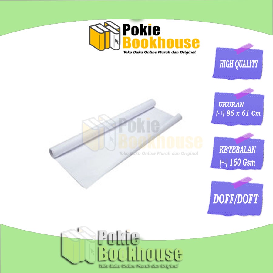 

KERTAS KARTON MANILA WARNA (PUTIH) 85x60 Cm DOFT DOFF SERBAGUNA