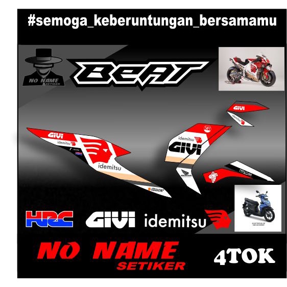 Striping BEAT NEW ESP ISS CBS DELUXE 2020-2021 (4TOK) Motif Moto Gp givi - Sticker Lis Variasi New Beat Esp Beat Street 2020 - 2021