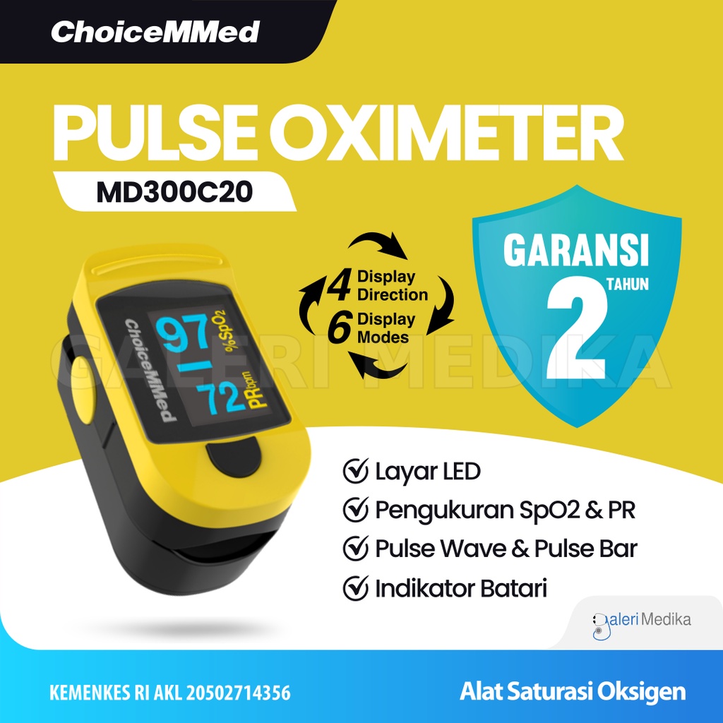 Choicemmed Fingertip Pulse Oximeter MD300C20 - Alat Ukur Kadar Oxygen