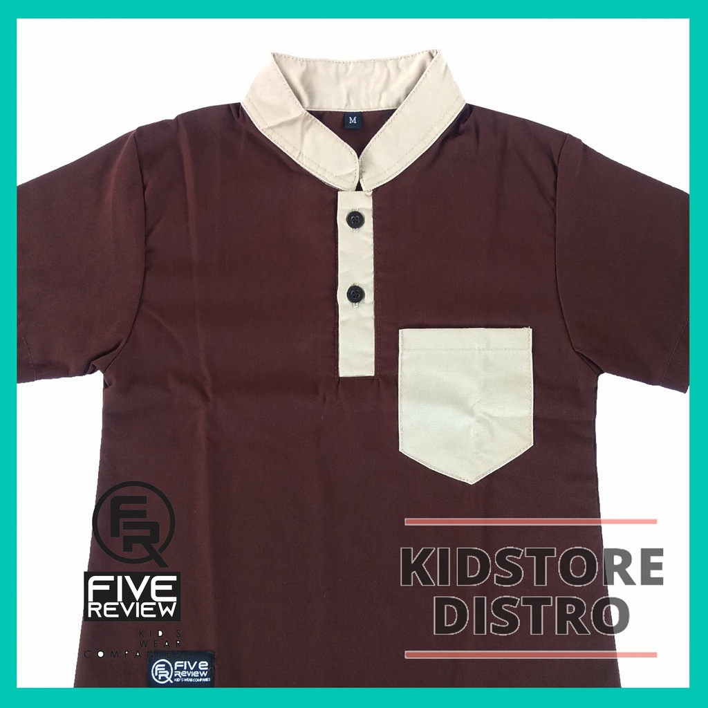 Baju Kurta Anak Cotton Oxford Distro Five Review / Baju Koko Anak / Kemeja Anak