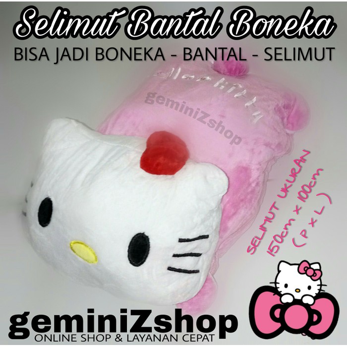 Selimut Bantal Boneka HELLO KITTY