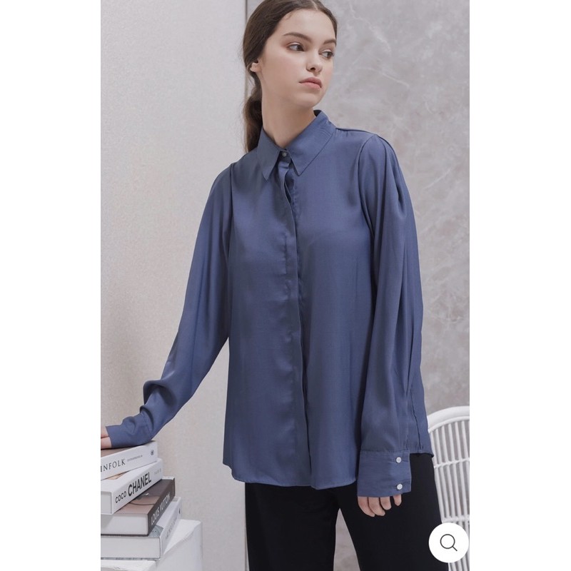 Blue Aimer Shirt - Benang Jarum (As is item)