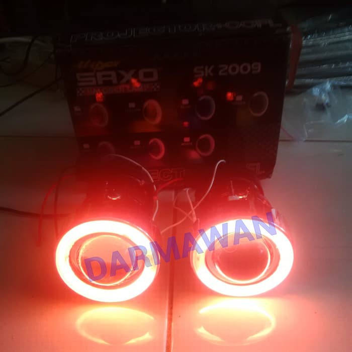 Termurah Foglamp Projector Angel Eyes Saxo