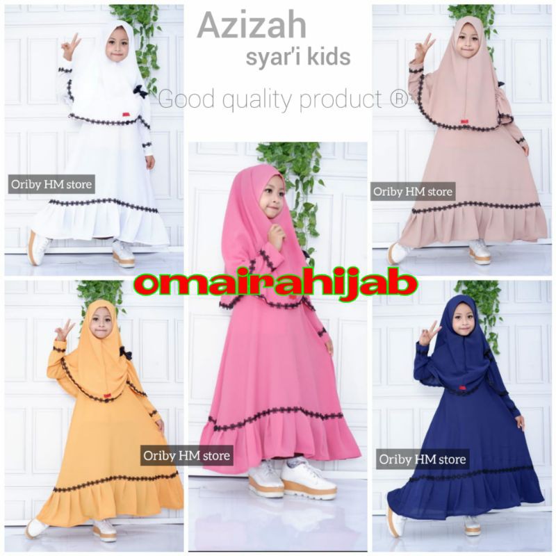 Set Gamis Anak & Ibu Moscrepe || Azizah Syar'i by HM