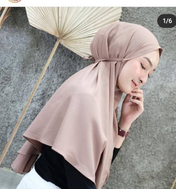 HIJAB  MARYAM/PASHMINA DIAMOND ITALIANO CREPE