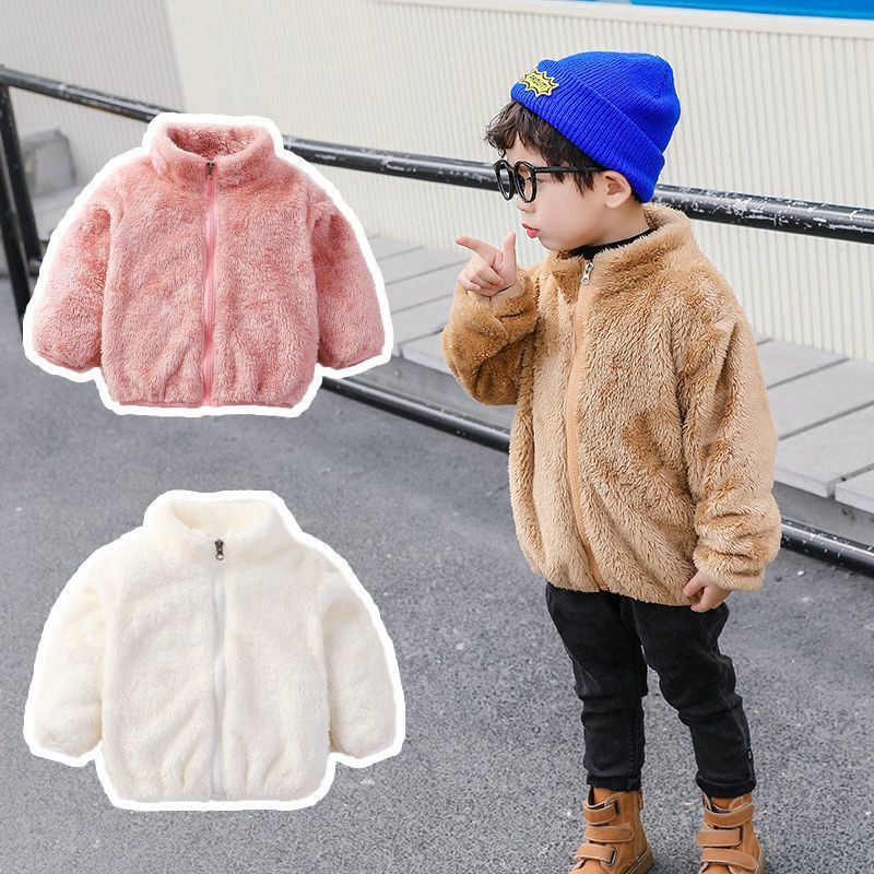 Jaket winter anak bulu kids fur jacket warm hangat cowok cewek import noel murah coat