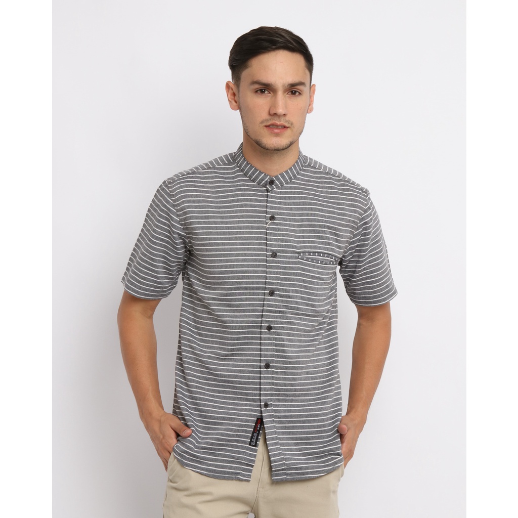 Balofa Kemeja Pria Kemko Pendek Horizontal Stripes
