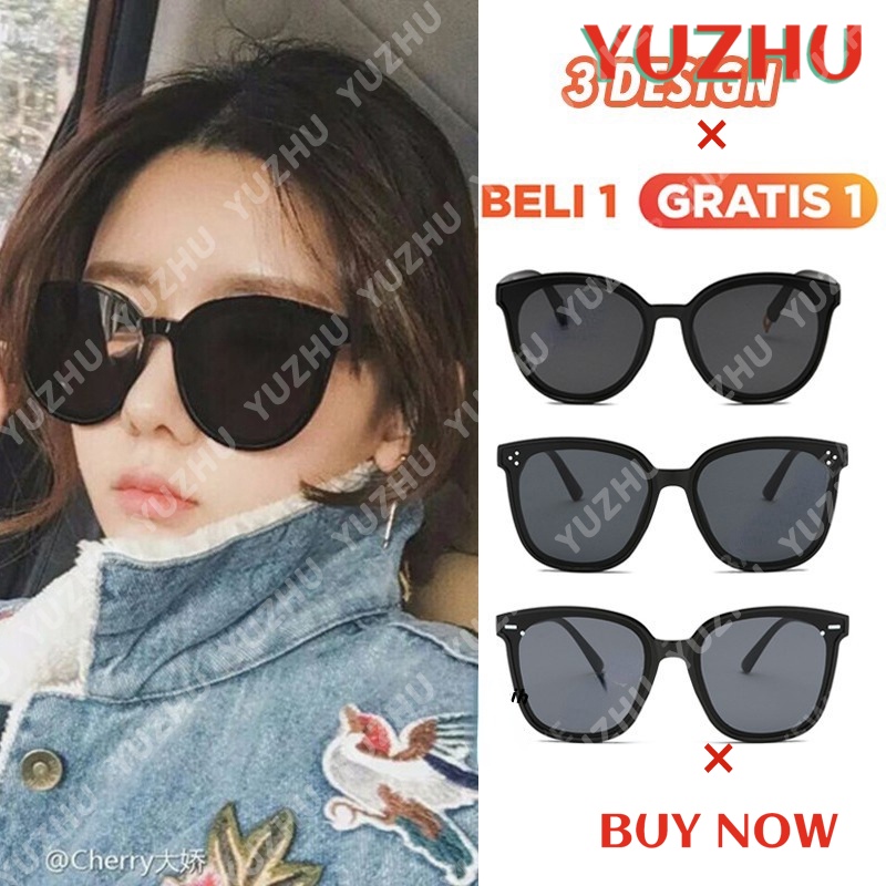 【BELI 1 GRATIS 1】Korean Trendy Mata Kucing Kacamata Hitam Wanita Cat Eye Sunglasses Anti UV400