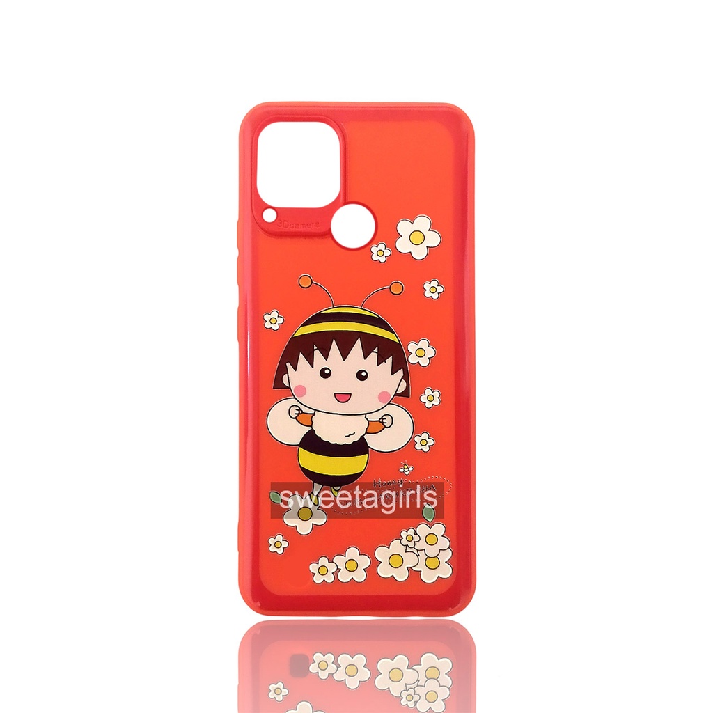 Casing Silikon Lucu untuk Realme C15 / C25 ( sama ukuran ) - Casing peach Case Gemoy - Bisa Bayar ditempat - sweetacase.id - Case Lucu - Karakter -  Karakter Softcase - Case Gemoy - Kesing - Aesthetic - Boneka - Nasa Case