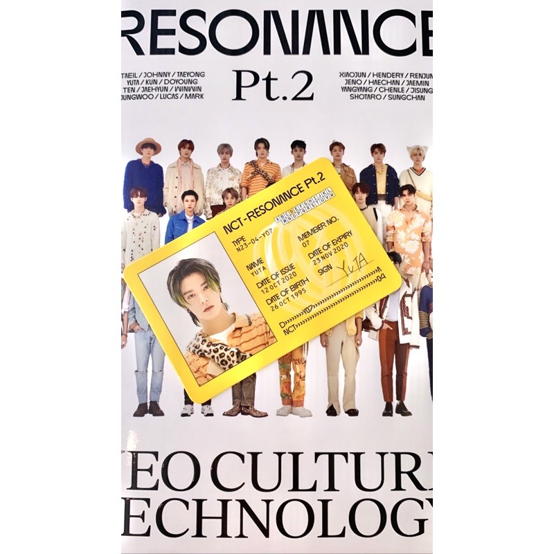 

NCT Resonance Pt.2 ID Card Yuta