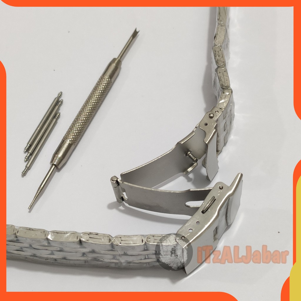 Tali jam tangan Rantai lurus 22mm Stainless steel strap Silver