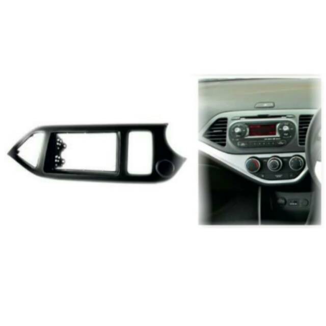 FRAME HEAD UNIT DOUBLE DIN KIA PICANTO 2011 RIGHT WHEEL - AUDIO & VIDEO MOBIL - AKSESORIS INTERIOR -