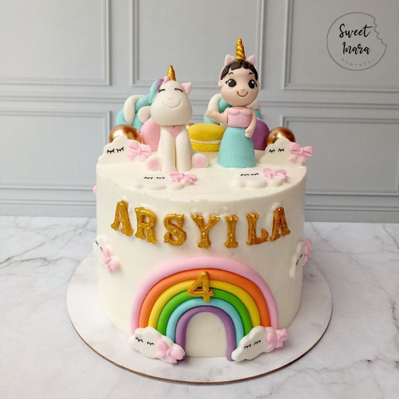 

KUE ULANG TAHUN UNICORN RAINBOW 18CM