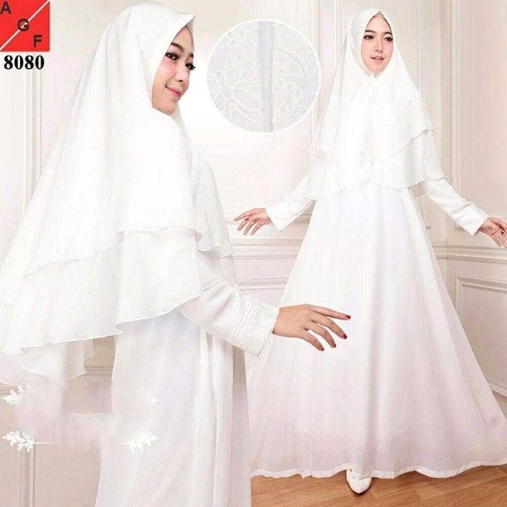 TERLARIS Gamis putih gamis umroh baju haji baju manasik dress muslim muslimah