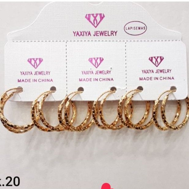 anting bulat polos anting emas amurah anting lapis emas giwang ceplik