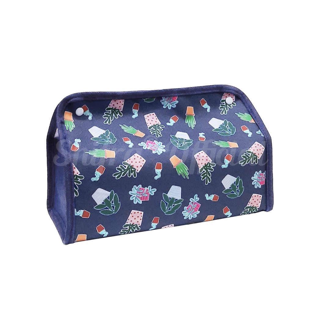 Shifra Pouch Tempat Tissue Kulit Sintetis Dino Animal Rainbow Pattern (TIDAK TERMASUK TISSUE)