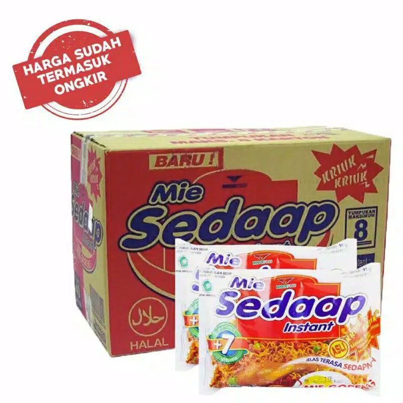 Mie Sedap Mie Goreng Instan 40 Pcs x 90 Gr (1 Dus) Halal