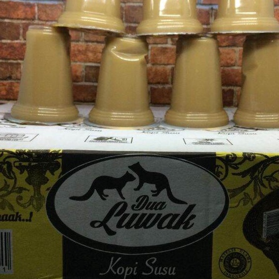 kopi susu cap dua luwak cup / kopi susu gelas