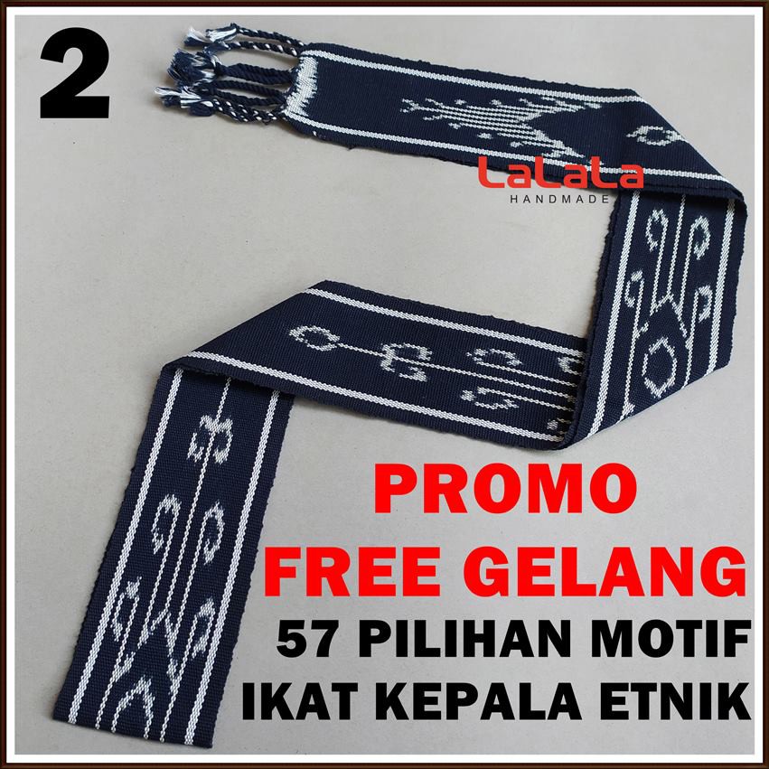 Ikat Kepala Tenun Etnik Motif Dayak Kalimantan Toraja Bali Sumba Papua Lombok Kain PROMO TERMURAH-8