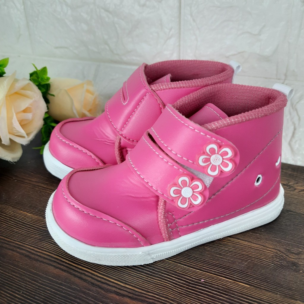 [TAMAN SEPATUKU] SEPATU TRENDY MURAH BOOTS ANAK PEREMPUAN BUNGA 1-3 TAHUN CAX16