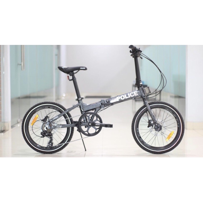Khusus Gojek/Grab Instan Sepeda Lipat Element Police Texas Bike To Work 20 inch folding bike bonus tas B2W 8S NEW kredit COD-6