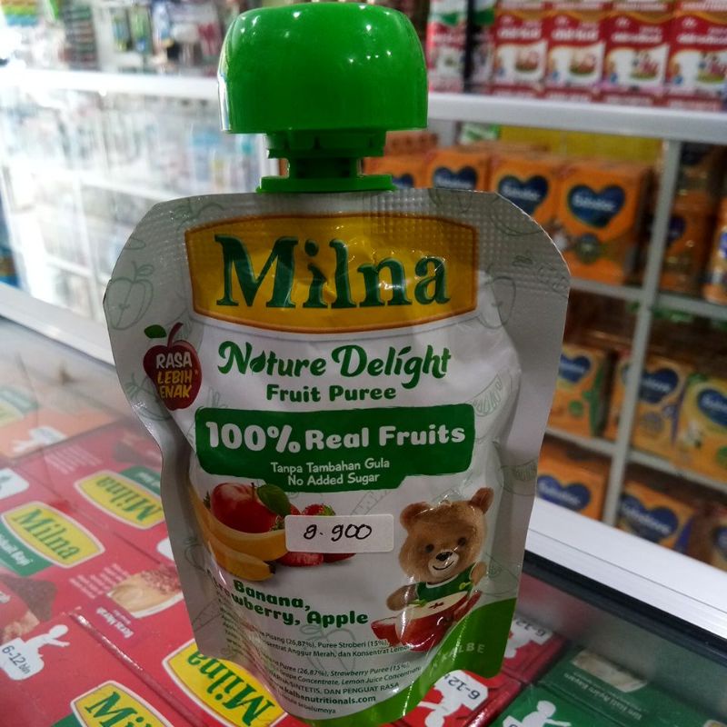 MILNA NATURE DELIGHT FRUIT PUREE 8+ 80gr