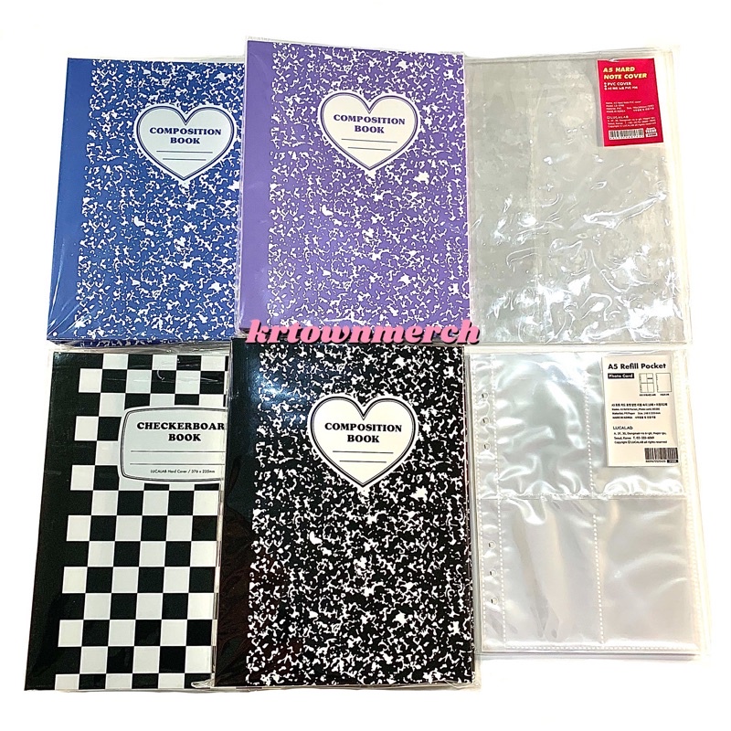 [READY | BACA DESKRIPSI] LUCALAB | A5 19R Photocard Binder Composition / Checkerboard Hard Cover Whi