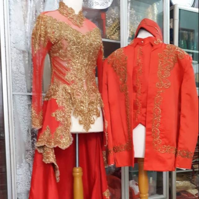 Preloved kebaya pengantin 1 stel beskap